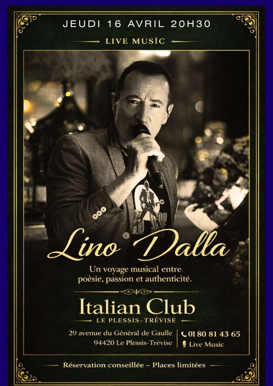 Évènements - Italian Club PLESSIS-TREVISE - restaurant LE PLESSIS-TREVISE - Restaurant Italien  Pontault Combault - Restaurant Italien Plessis Trevise - Restaurant Italien Pontault Combault - restaurant a faire LE PLESSIS-TREVISE